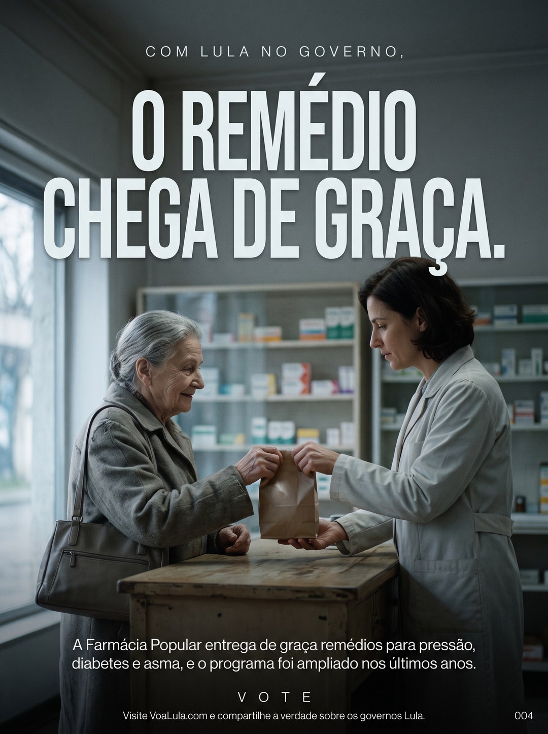 O REMÉDIO CHEGA DE GRAÇA.