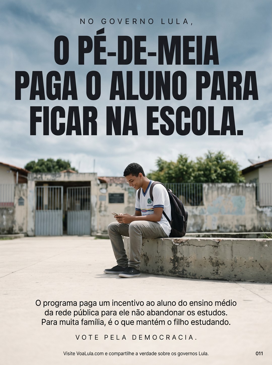 O PÉ-DE-MEIA PAGA O ALUNO PARA FICAR NA ESCOLA.