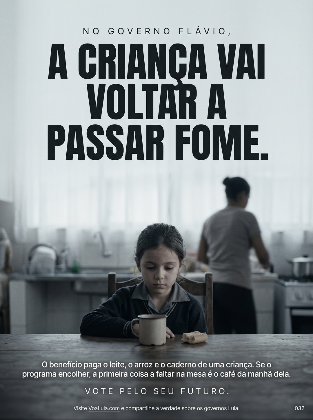 A CRIANÇA VAI VOLTAR A PASSAR FOME.