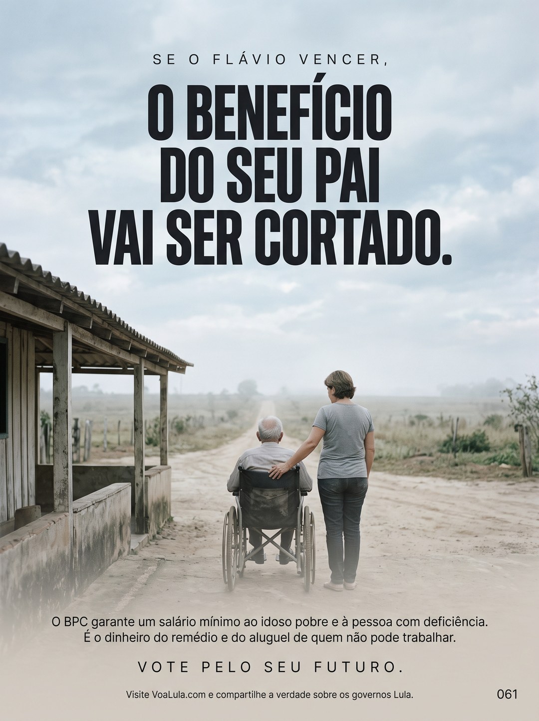 O BENEFÍCIO DO SEU PAI VAI SER CORTADO.