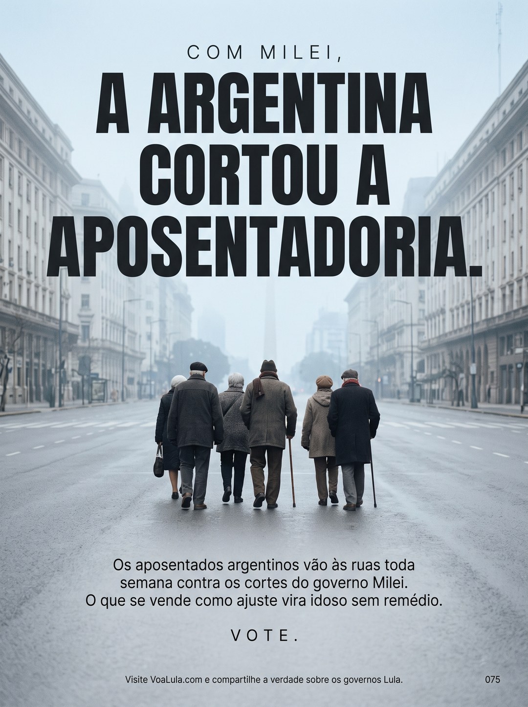 A ARGENTINA CORTOU A APOSENTADORIA.