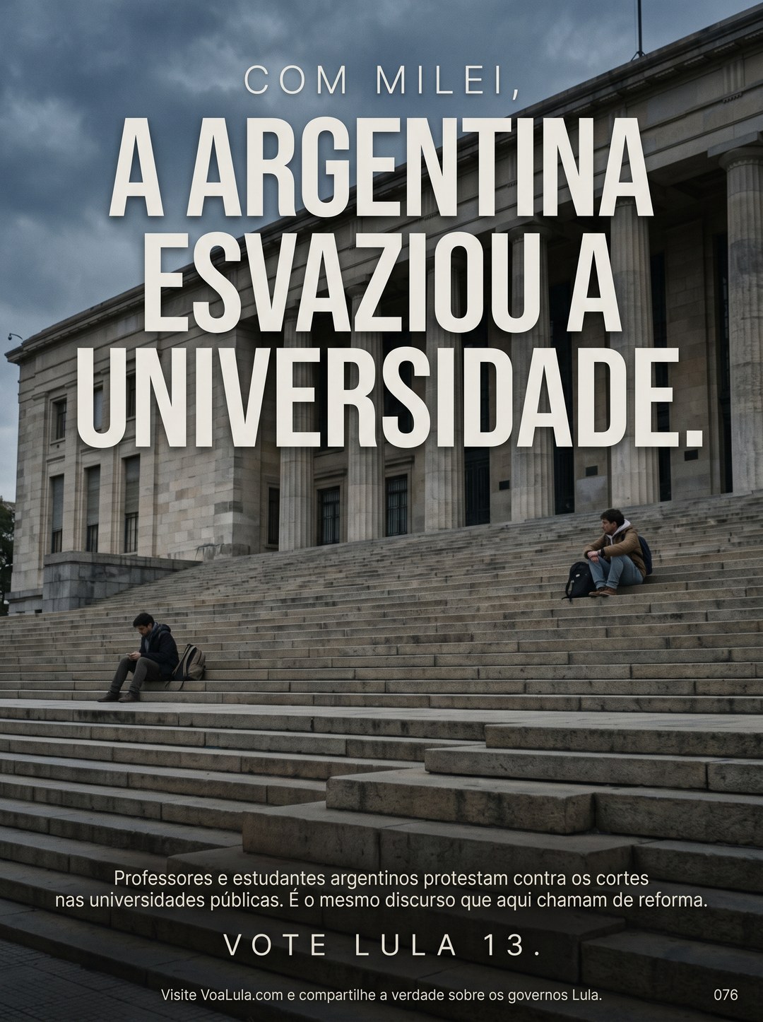 A ARGENTINA ESVAZIOU A UNIVERSIDADE.