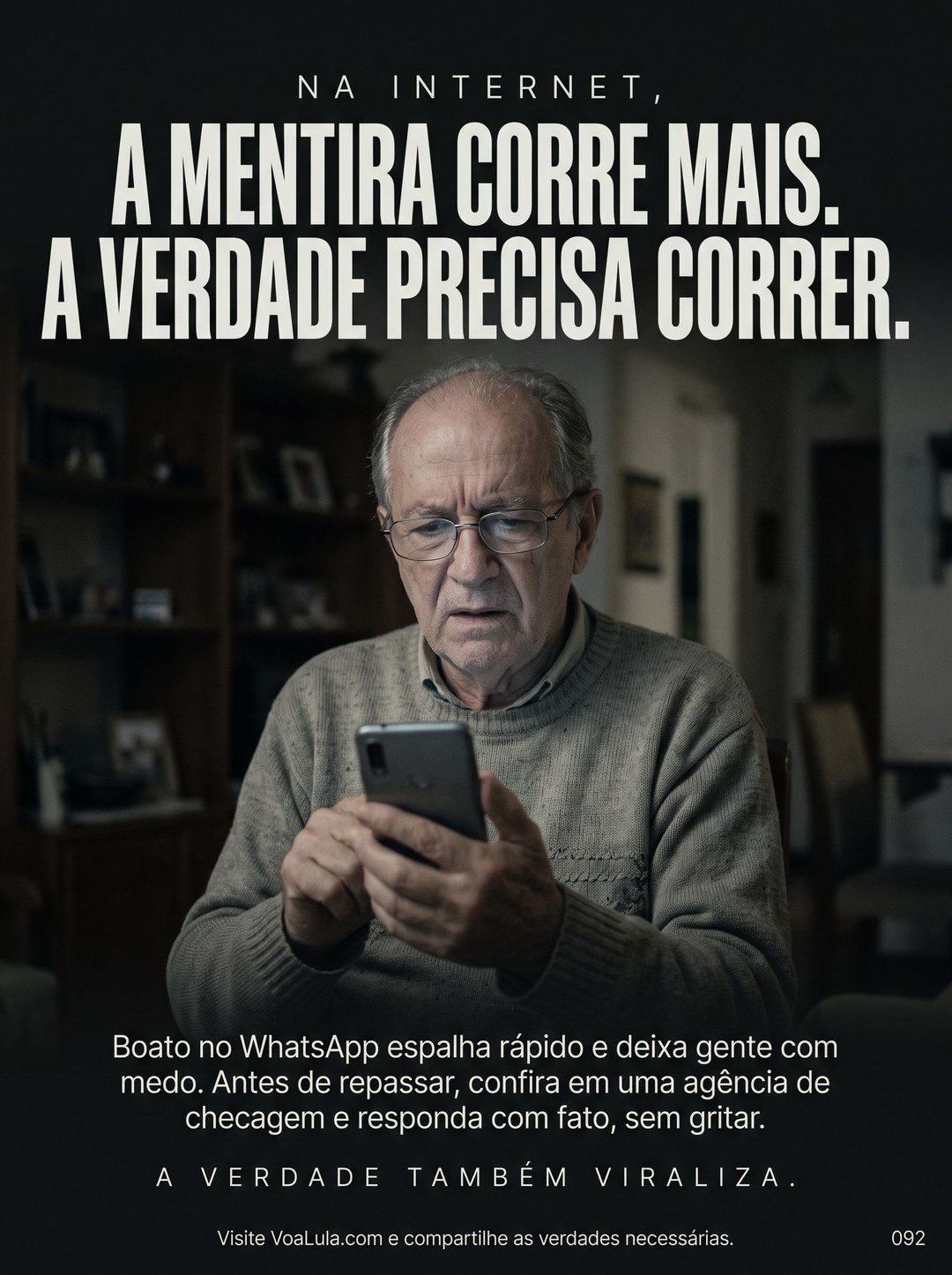 A MENTIRA CORRE MAIS. A VERDADE PRECISA CORRER.